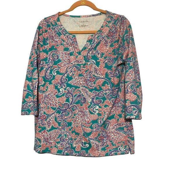 Talbots Bandana Paisley Tunic Top - Picture 2 of 6